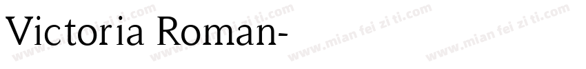Victoria Roman字体转换